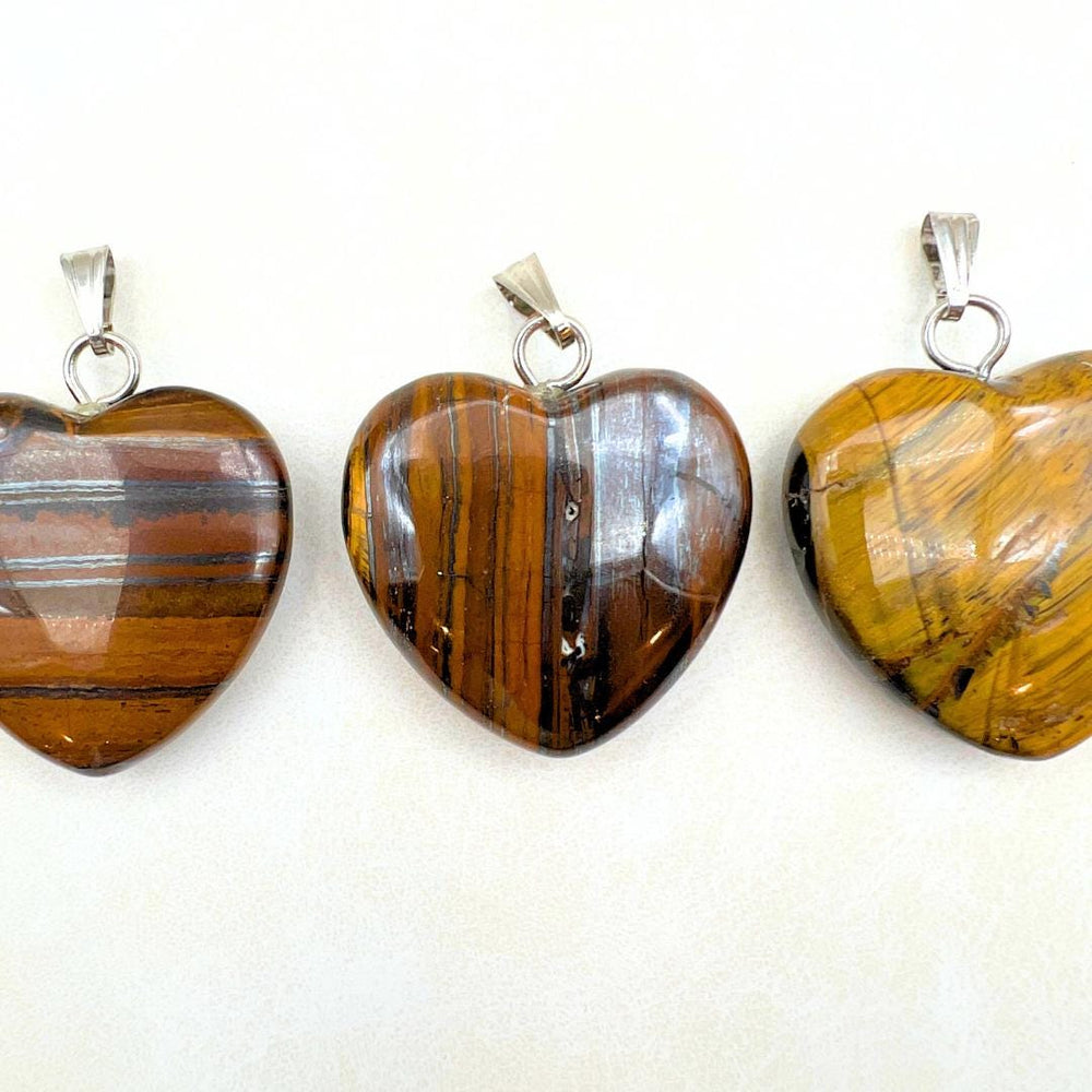 Tiger's Eye Small Heart PendantCrystal River Gems