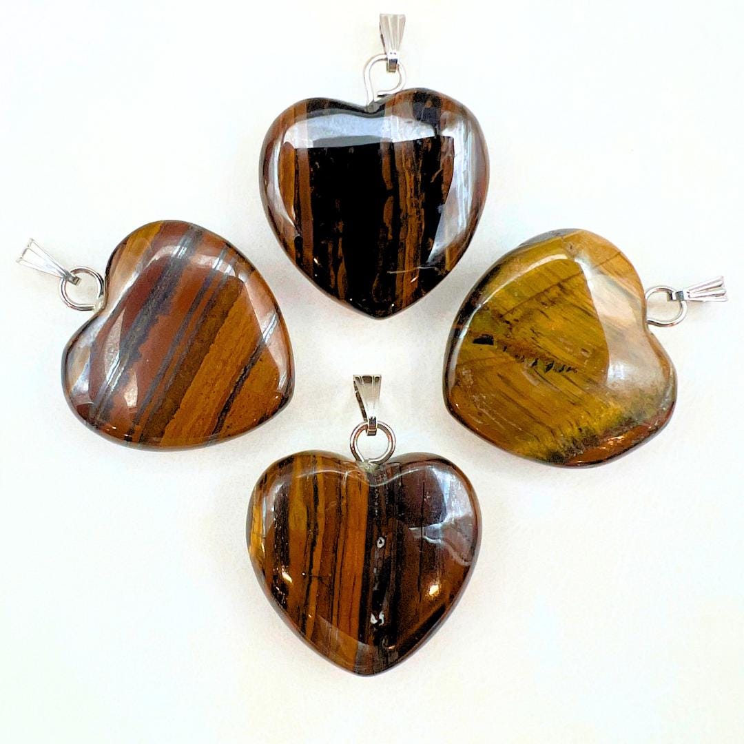 Tiger's Eye Small Heart PendantCrystal River Gems