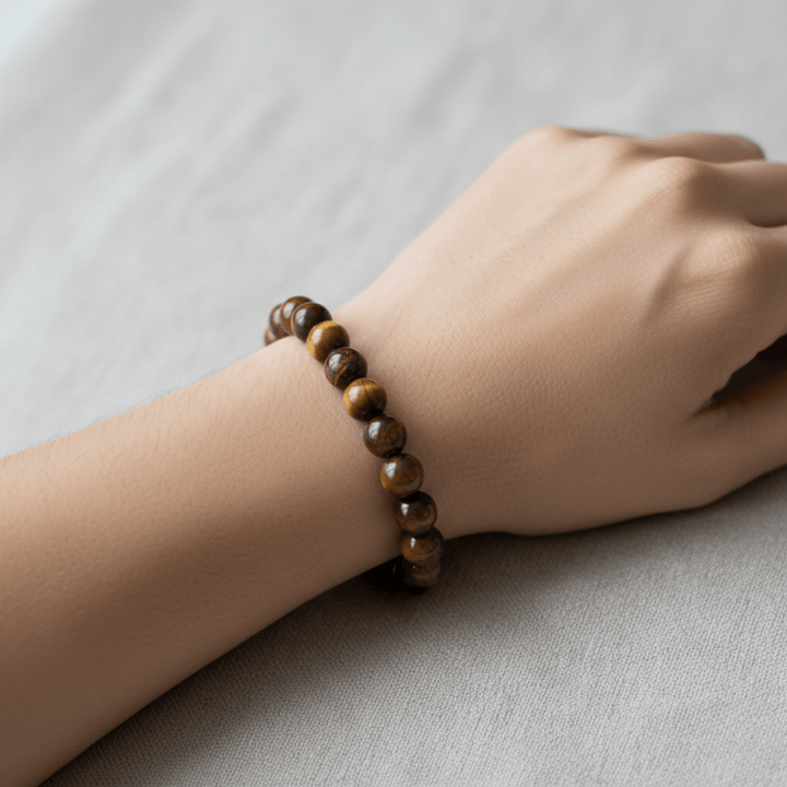 Tiger's Eye Tumbled Bead Stretch Bracelet (8mm)Crystal River Gems