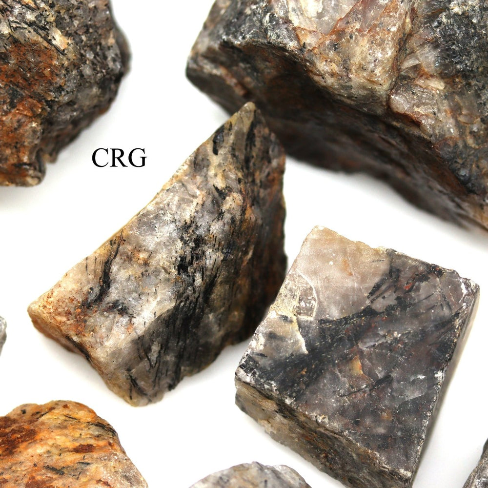 Tourmalated Quartz Rough (5 Kilograms) Size 1 to 3 Inches Bulk Wholesale Lot Crystal Minerals