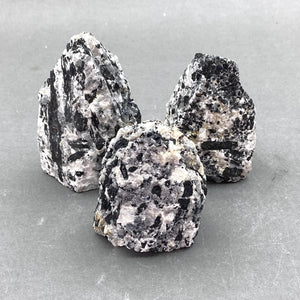 Tourmalated Quartz Rough Standing Boulder with Cut Base