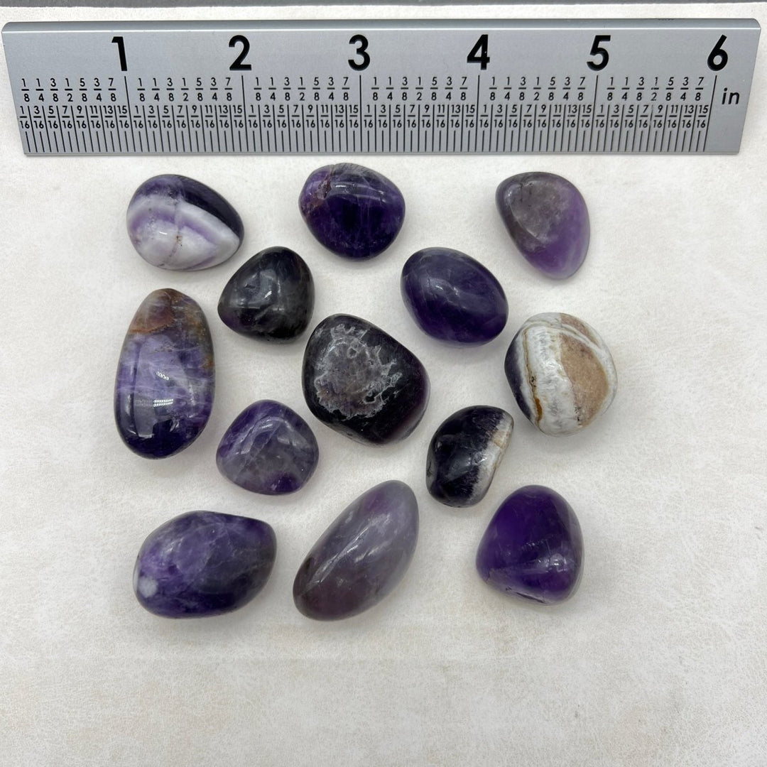 Tumbled Multicolor Amethyst / 20 - 40mm AVG - 1 KILO LOTCrystal River Gems