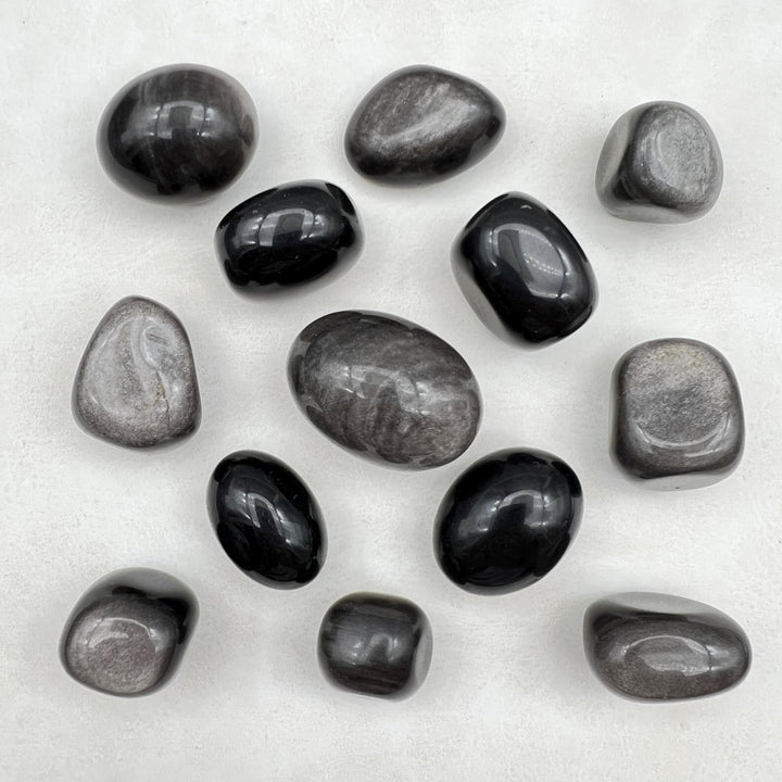 Tumbled Silver Sheen Obsidian (1 Pound)Crystal River Gems