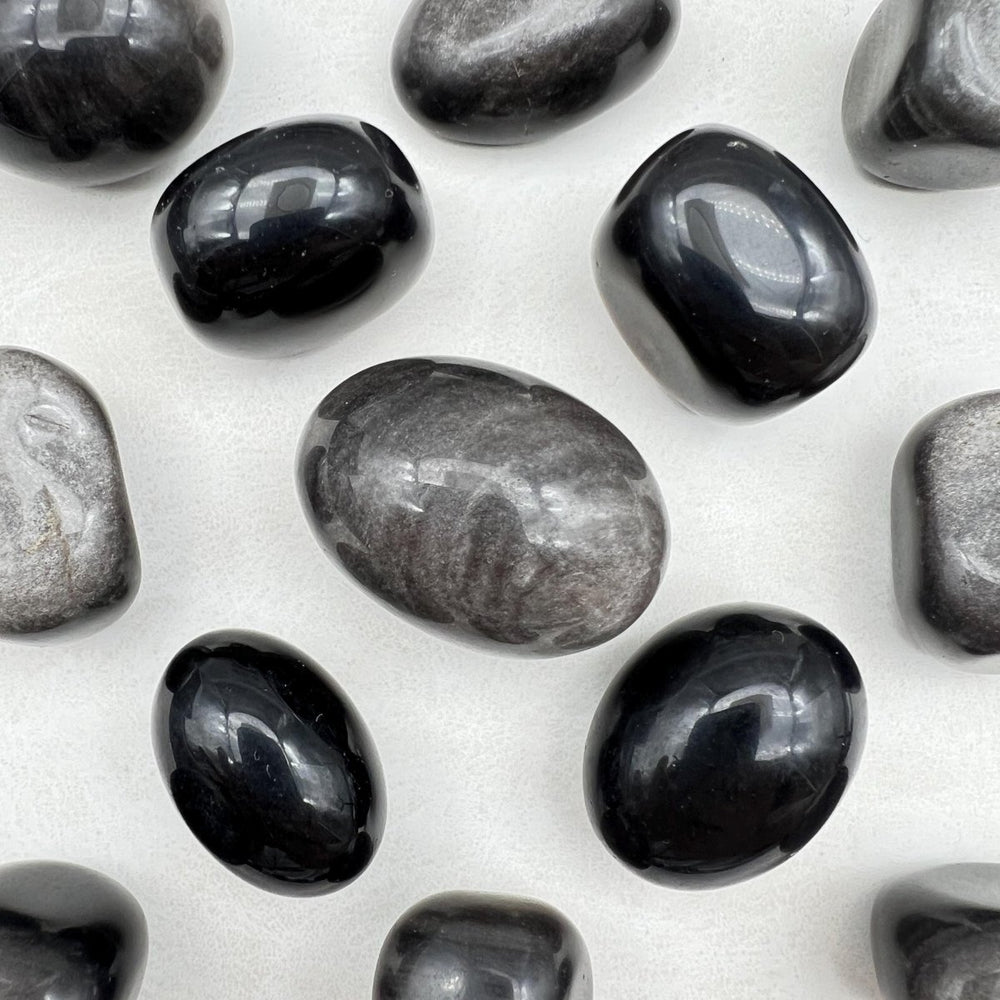 Tumbled Silver Sheen Obsidian (1 Pound)Crystal River Gems