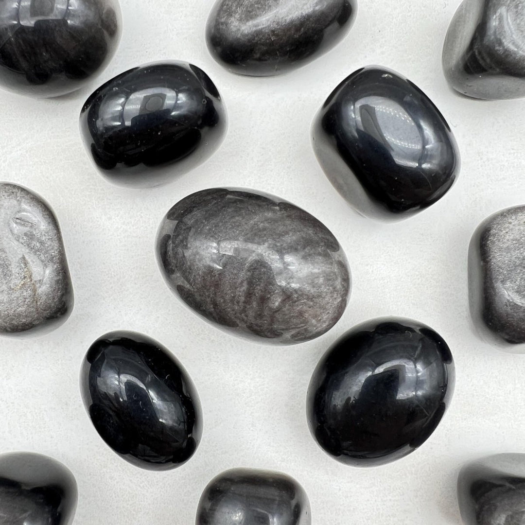 Tumbled Silver Sheen Obsidian (1 Pound)Crystal River Gems