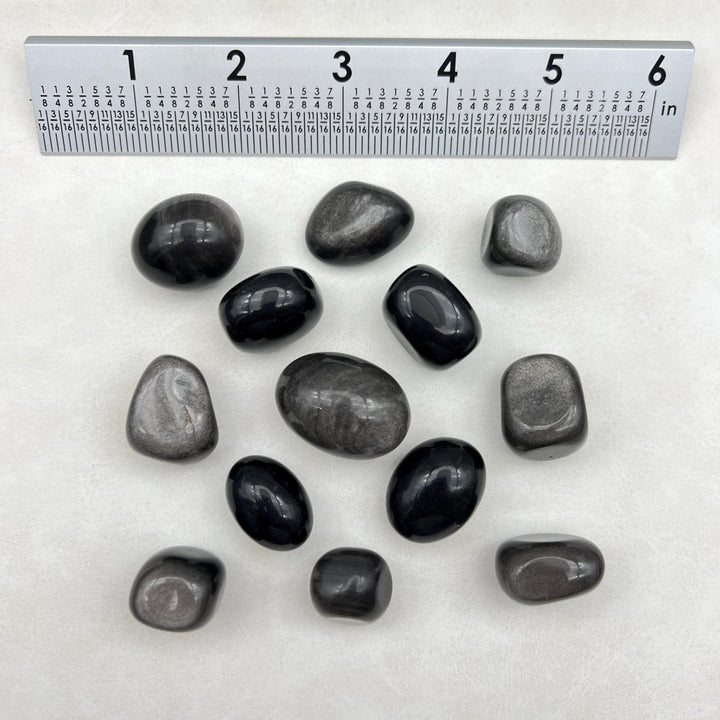Tumbled Silver Sheen Obsidian (1 Pound)Crystal River Gems