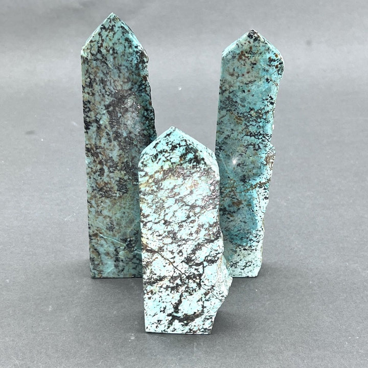 Turquoise Polished Standing Slab TowerCrystal River Gems