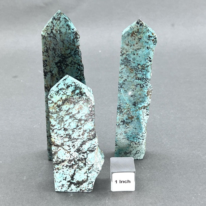 Turquoise Polished Standing Slab TowerCrystal River Gems