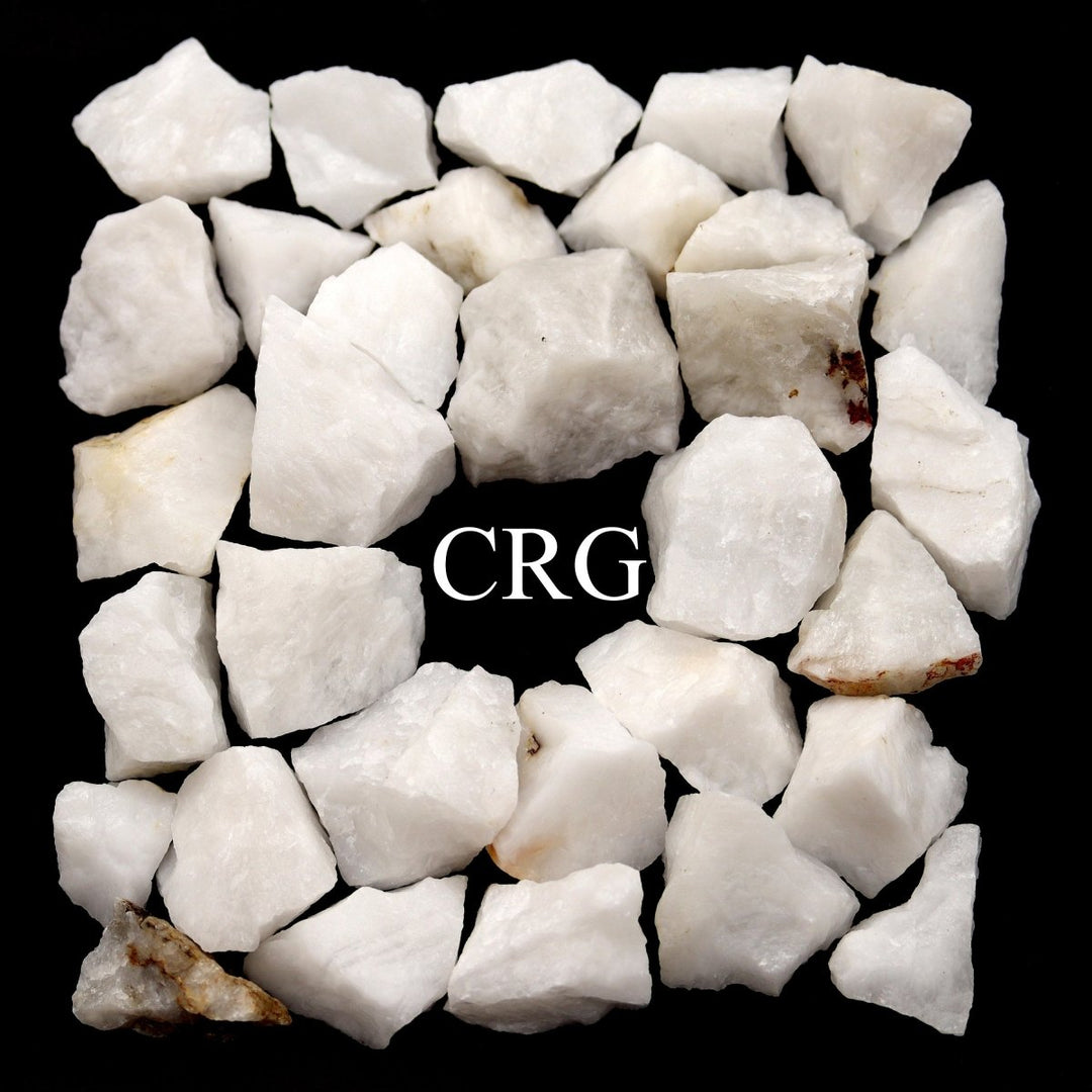 White Agate Raw Rock – Rough Crystal Stones 25–40mm, Bulk Wholesale Minerals for Craft & DecorCrystal River Gems