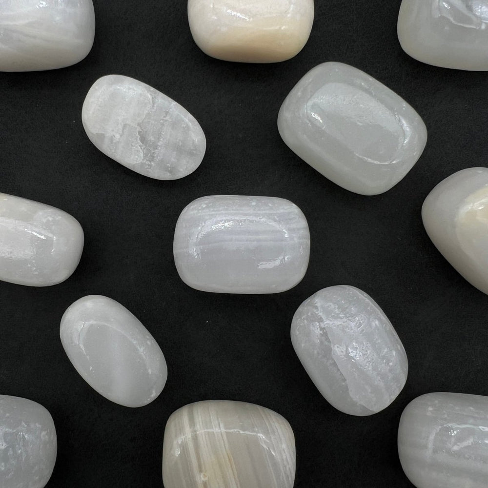 White Calcite Tumbled Bulk StonesCrystal River Gems