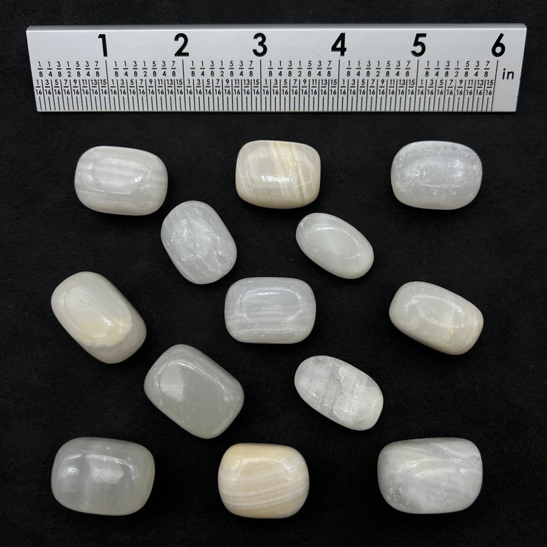White Calcite Tumbled Bulk StonesCrystal River Gems