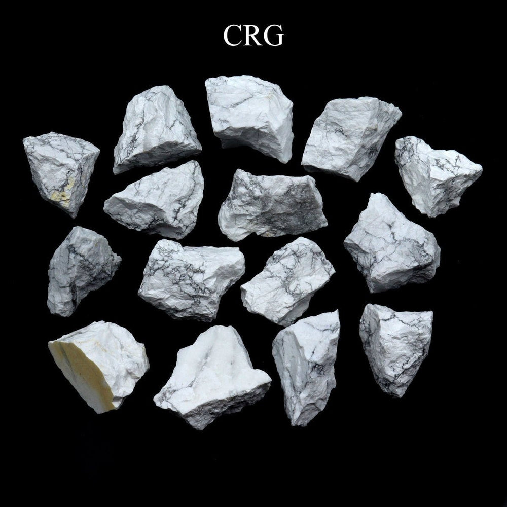 White Howlite Rough Pieces (Size 0.5 To 1.5 Inches)Crystal River Gems