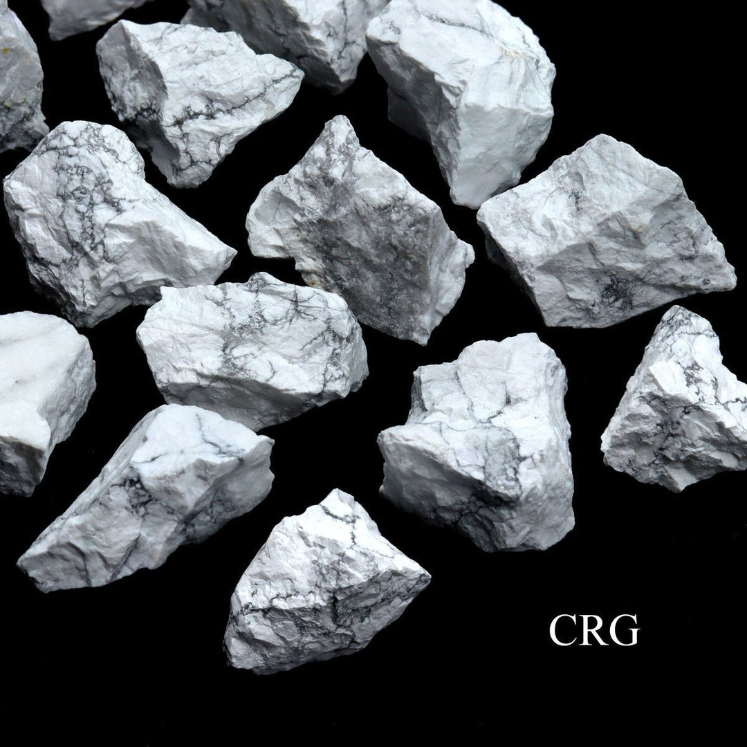 White Howlite Rough Pieces (Size 0.5 To 1.5 Inches)Crystal River Gems