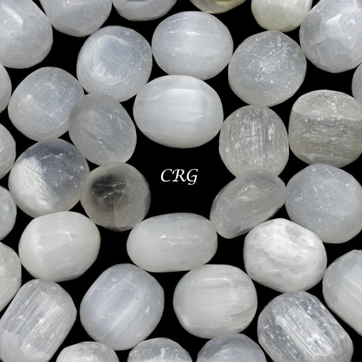 White Selenite Hand Carved (12 Pieces) Size 25 to 35 mm Bulk Wholesale Lot Crystal MineralsCrystal River Gems