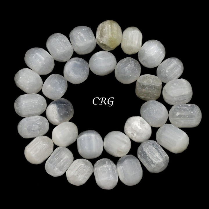 White Selenite Hand Carved (12 Pieces) Size 25 to 35 mm Bulk Wholesale Lot Crystal MineralsCrystal River Gems