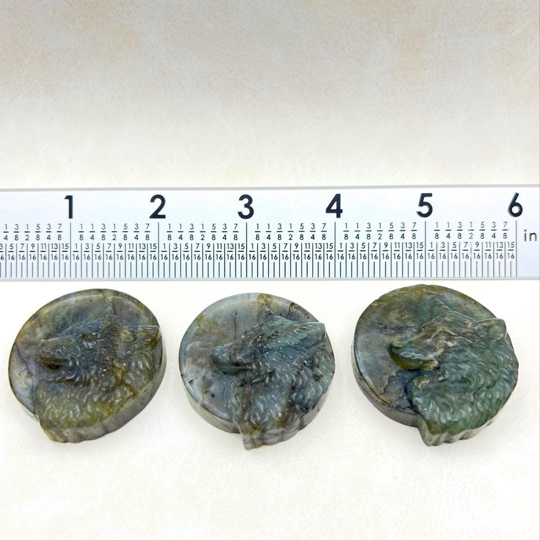 Wolf Labradorite Super Flash CarvingCrystal River Gems