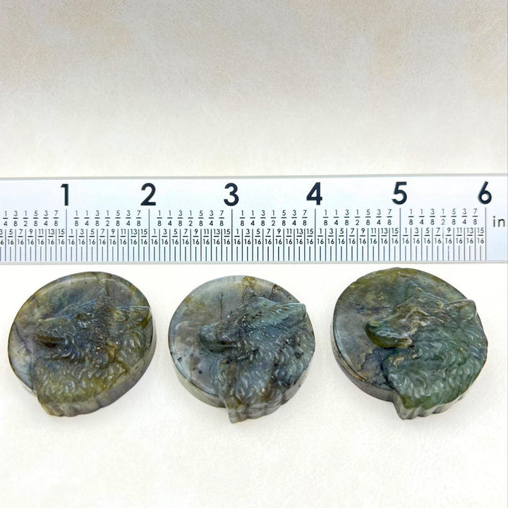 Wolf Labradorite Super Flash CarvingCrystal River Gems