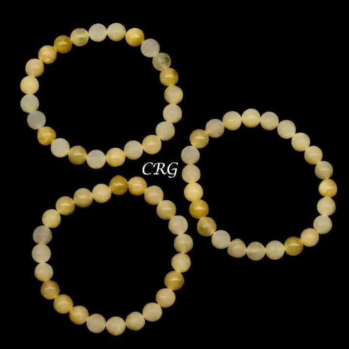 Yellow Calcite Round Bead Stretch Bracelet (8 mm)Crystal River Gems