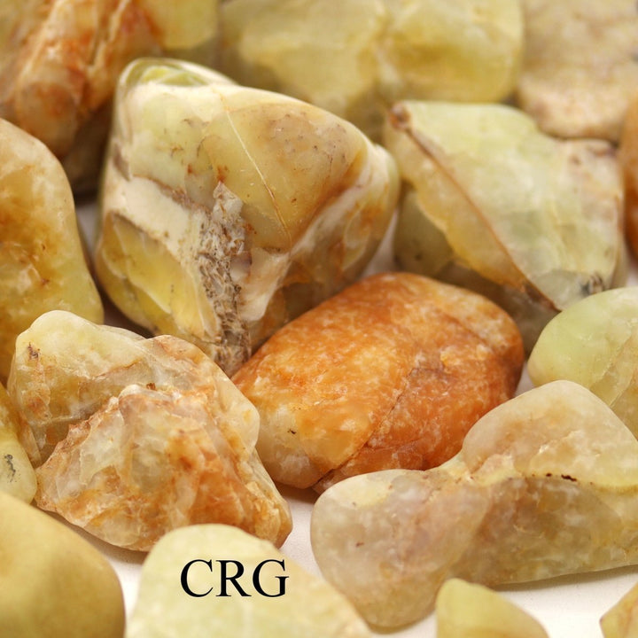 Yellow Opal Smooth Rock (8 Ounces) Size 0.5 to 2 Inches Crystal Gemstone Minerals