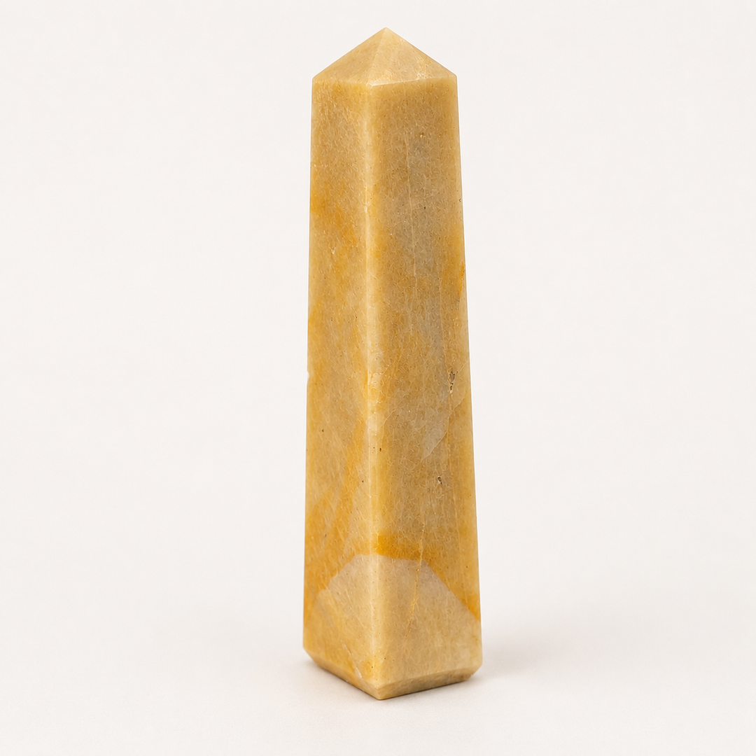 Yellow Jasper Obelisk Tower (Set of 2)