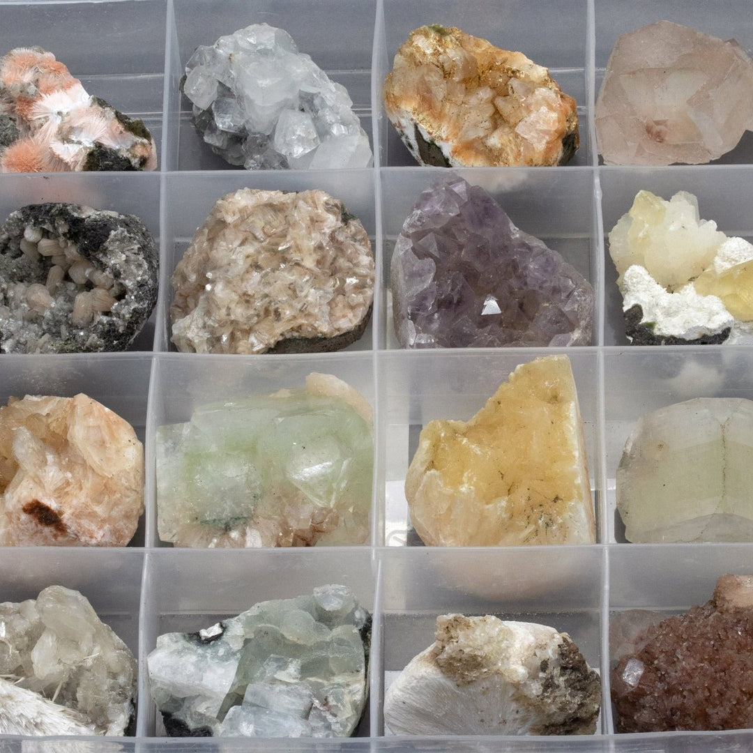 Zeolite Mixed Flat (24 Pieces) Bulk Wholesale Lot Raw Crystals Minerals GemstonesCrystal River Gems