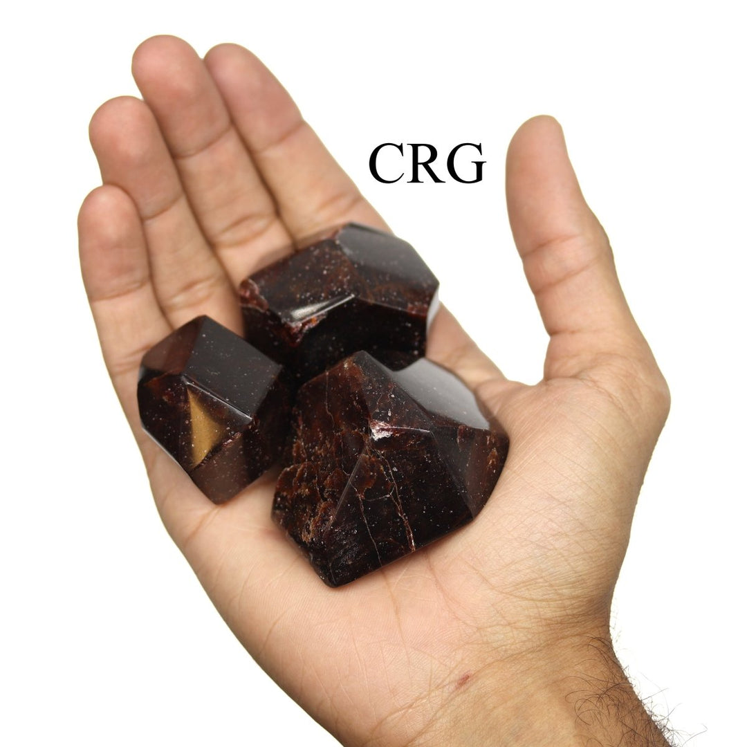 Polished Extra Quality Faceted Garnet Stones / 1.5-4" AVG - 1 KILO LOT