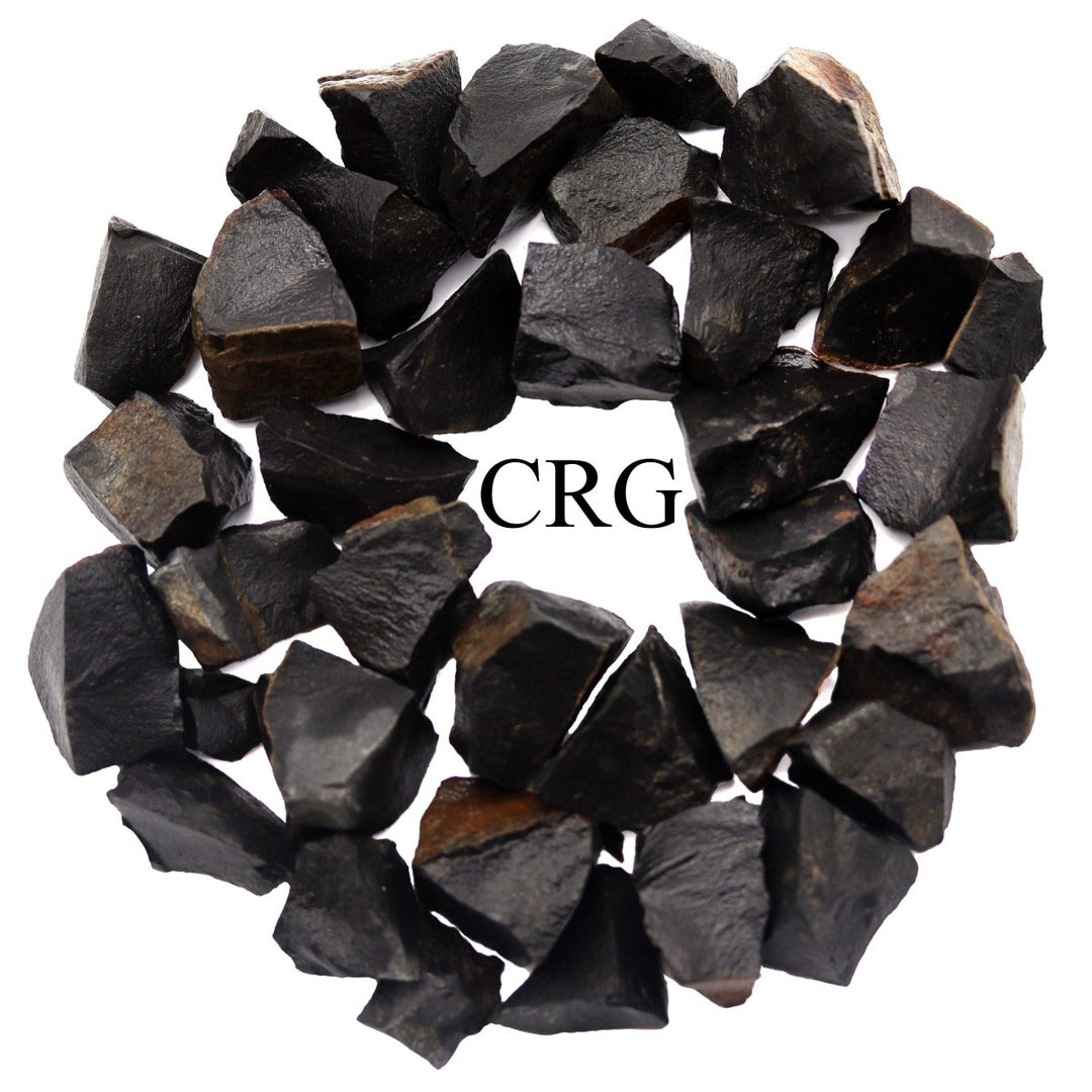 10 KILO LOT - Black Agate Rough Rock from India / 25-40mm AVG