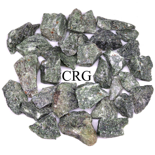 1 LB. LOT - Brazilian Rough Green Serpentine / 2-4 CM AVG - Crystal River Gems