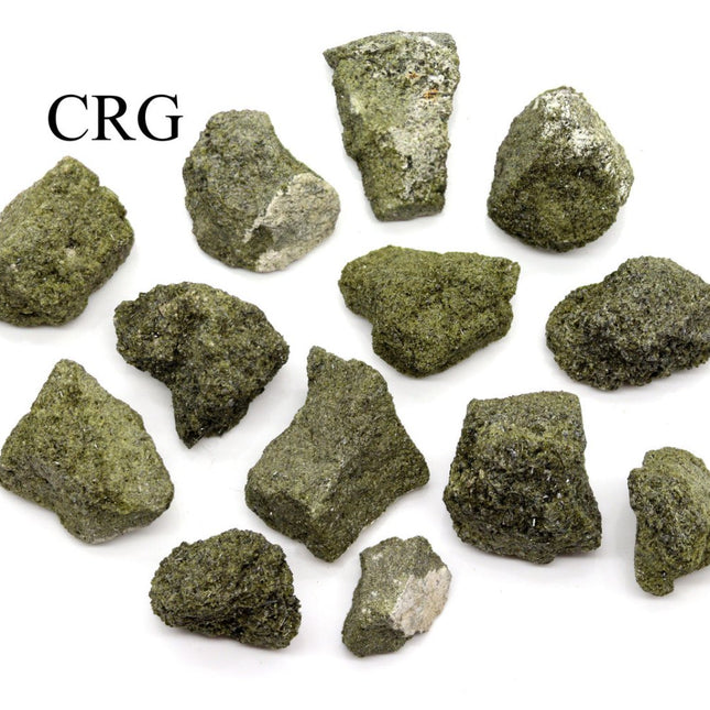1 LB. LOT - Epidote Rough Rock from Peru / 1" Avg - Crystal River Gems