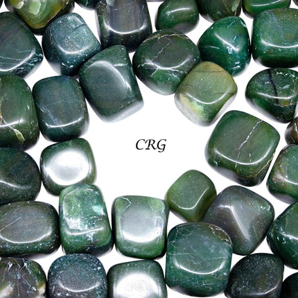 1 KILO LOT - Green Jade Tumbled Stones / High Quality - Crystal River Gems