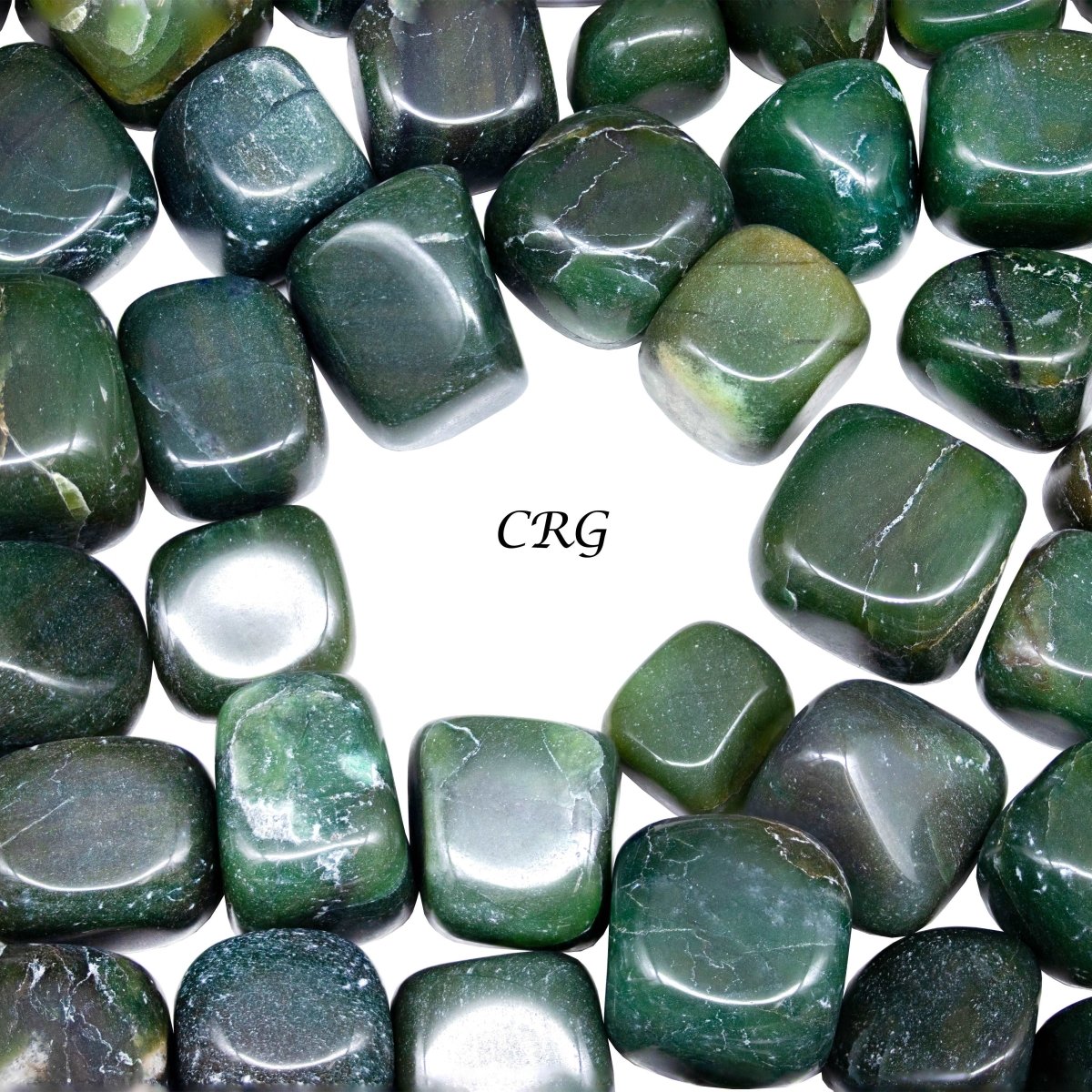 Green Jadite Rocks Tumbled High Quality Green Jadeite / 1-2