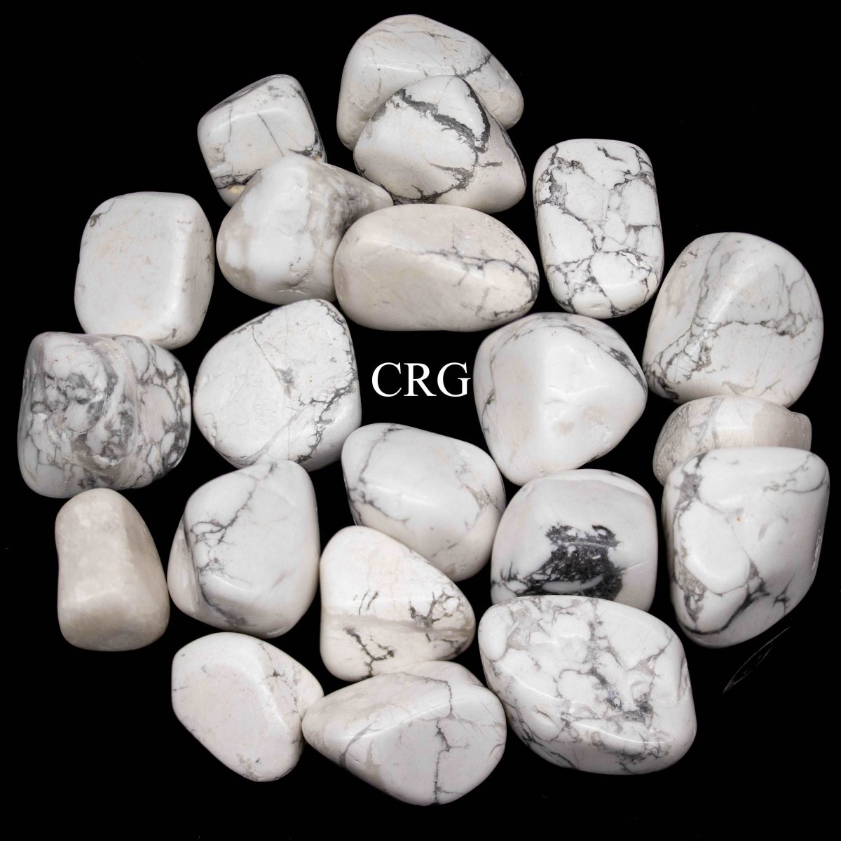 1LB. Howlite Tumbled Stones - Crystal River Gems