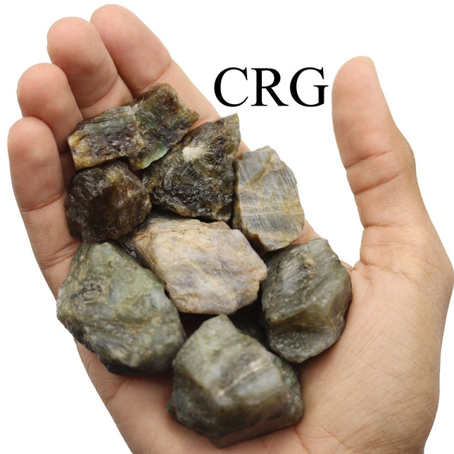 1 LB. LOT -Labradorite Rough Rock from India / 25-40mm Avg - Crystal River Gems