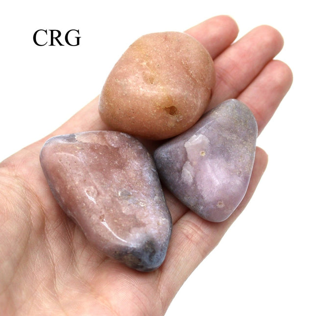 1 KILO LOT- Large Tumbled Pink Amethyst #3 / 1"-2.5" AVG - Crystal River Gems