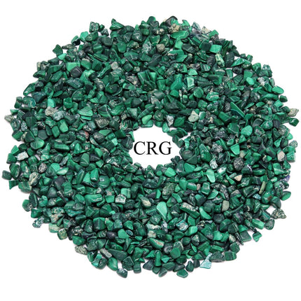 1 KILO LOT - Malachite Tumbled Chips | Crystal Confetti from India - Crystal River Gems