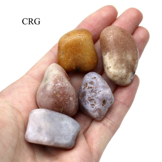 1 KILO LOT - Medium Tumbled Pink Amethyst / 1"-2" AVG - Crystal River Gems