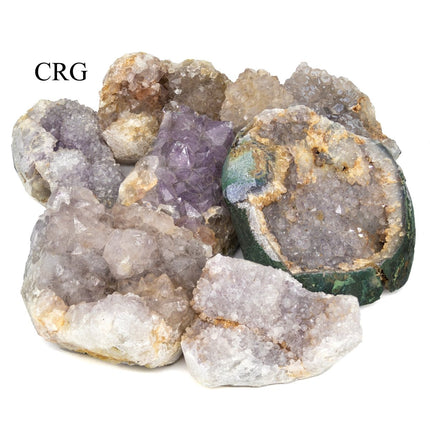 Mixed Amethyst and Agate Druzy Clusters / 3-5" AVG - 1 KILO LOT