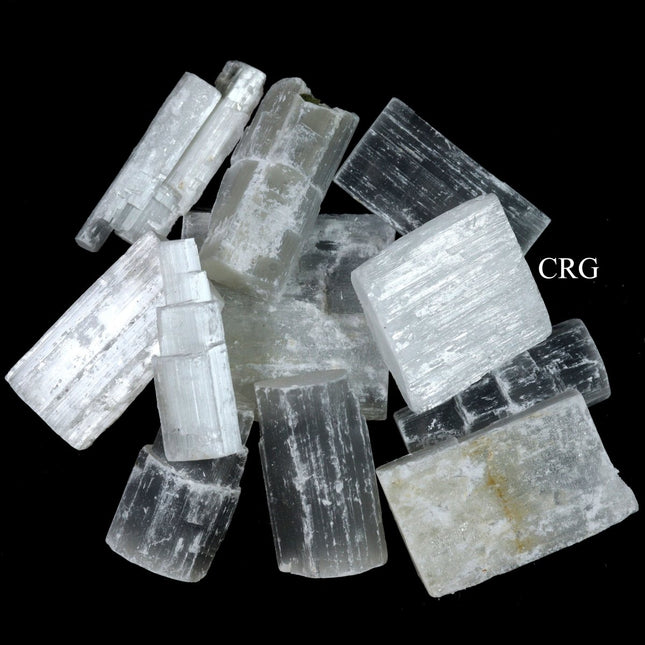 1 KILO LOT - Natural Selenite Sticklettes / Mixed Sizes - Crystal River Gems