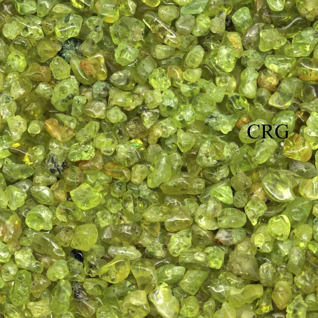 1 KILO LOT - Peridot Tumbled Chips | Crystal Confetti from India - Crystal River Gems