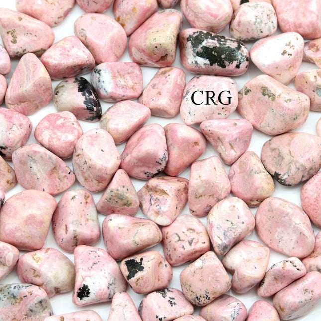 1 KILO LOT - Peru Rhodonite Tumbled / 20-35 MM AVG - Crystal River Gems