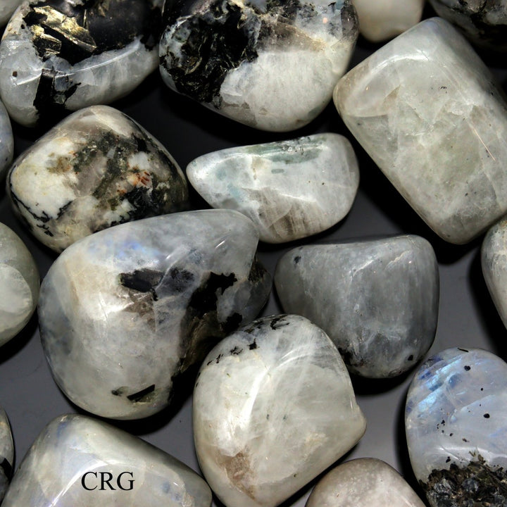 Tumbled Rainbow Moonstone / 20 - 40mm AVG - 1 KILO LOTCrystal River Gems