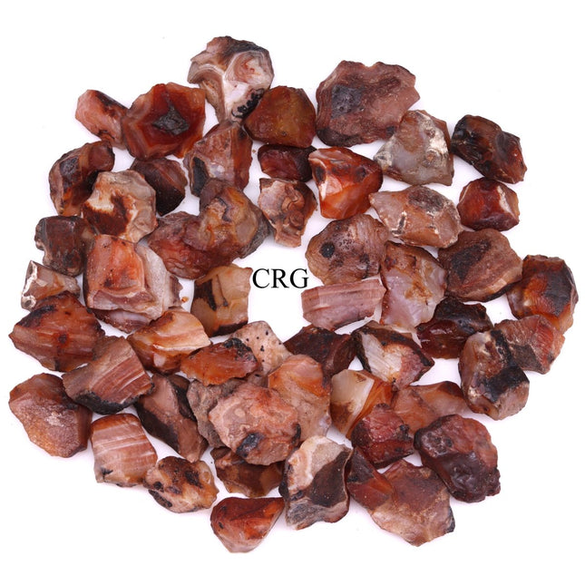 1 KILO LOT - Red Carnelian Rough from India / 20-40mm Avg - Crystal River Gems