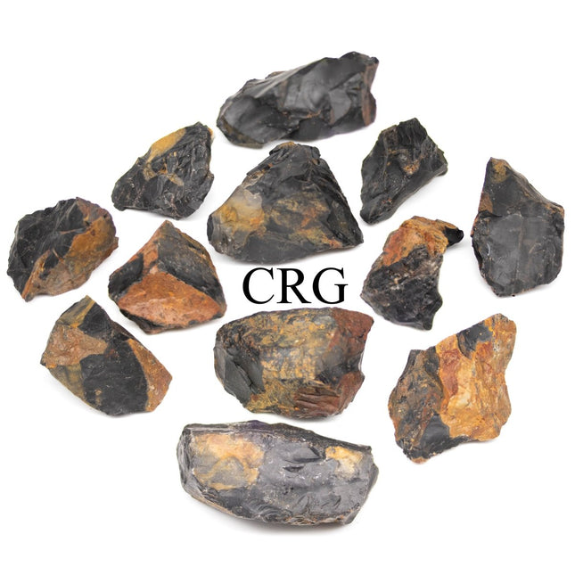 1 KILO LOT - Rough Brazilian Black Onyx (1.0" - 2.0") AVG - Crystal River Gems