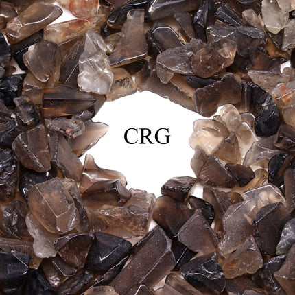 1 KILO LOT - Smoky Quartz Tumbled Chips | Crystal Confetti from India - Crystal River Gems