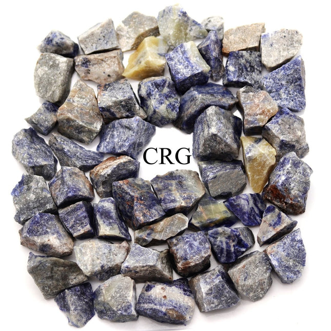 1 LB. LOT - Sodalite Rough Rock from India / 15-30mm Avg - Crystal River Gems