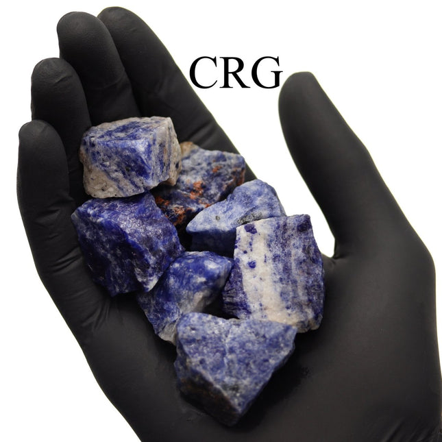 1 KILO LOT - Sodalite Rough Rock from India / 15-30mm Avg - Crystal River Gems
