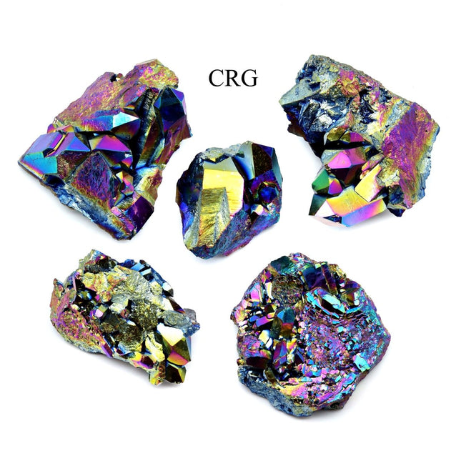 1 KILO LOT - Titanium Aura Quartz Clusters / 250-500 GRAMS AVG. - Crystal River Gems