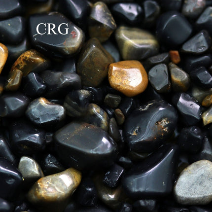 1 KILO LOT - Tumbled Black Onyx Chips | Crystal Confetti - Crystal River Gems