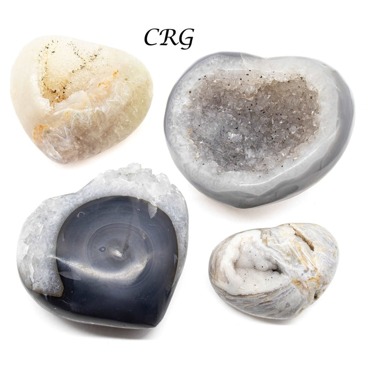 Agate Druzy Hearts / 2 - 5" AVG - 1 KILO LOTCrystal River Gems