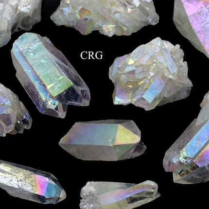 1 LB. LOT - Angel Aura Quartz Points & Clusters / MIXED SIZES - Crystal River Gems